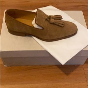 Foxley Cacao Suede Tasselled Slippers